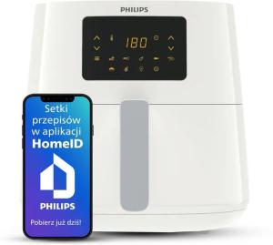 Frytkownica beztłuszczowa Air Fryer Philips Essential Ovi XL HD9270/00 2000W 6,2l biała kosz 1,2 kg programy automatyczne timer