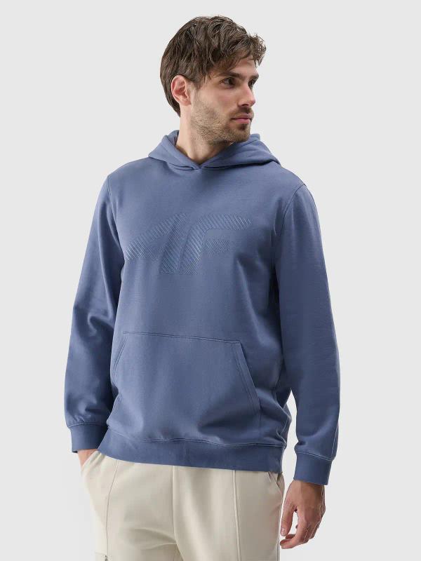 4F bluza dresowa męska z kapturem 4FWMM00TSWSM1766 niebieski (XXL)