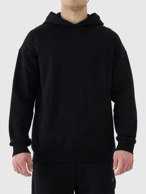 4F bluza dresowa chłopięca z kapturem 4FWAW25TSWSM1946 czarny (M)