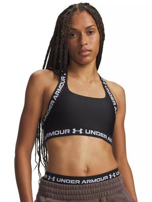 Under Armour HeatGear Mid T-Back damski biustonosz sportowy średnie wsparcie czarny (S)