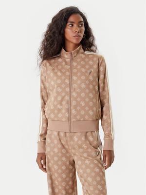 Guess Bluza V5YQ07 K0282 Brązowy Regular Fit