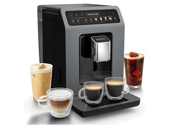 Ekspres ciśnieniowy KRUPS Evidence Hot & Cold EA898GF0 Szary