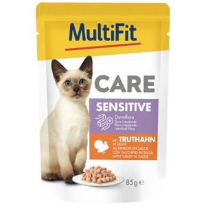 MultiFit Care Sensitive mokra karma dla kota z indykiem 48x85 g