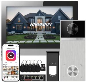 WIDEODOMOFON HIKVISION DS-KIS613-S WiFi APLIKACJA FURTKA BRAMA BRELOKI POE