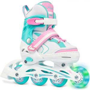 Rolki Regulowane RAVEN Lia Mint 30-33 Kółko LED