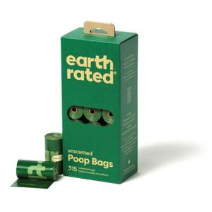 Earth Rated bezzapachowe woreczki na odchody na 21 rolkach uzupełniających, 315 szt.