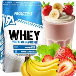 BIAŁKO WPC serwatkowe whey ODŻYWKA BIAŁKOWA ProActive 700g TRUSKAWKA BANAN