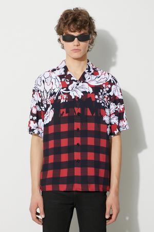 Neil Barrett Neil Barett koszula LOOSE HAWAIIAN CHECK WITH BOLTS