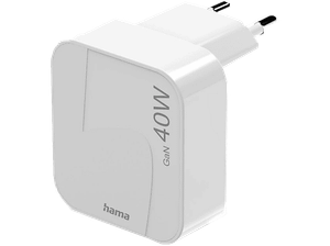 Ładowarka sieciowa HAMA GaN 40 W 2x USB-C Biały