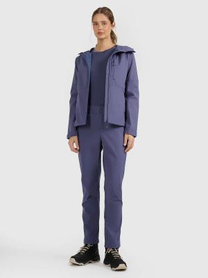 4F spodnie softshell z membraną i kieszeniami na zamek 4FWAW25TFTRF0988 niebieskie (L)
