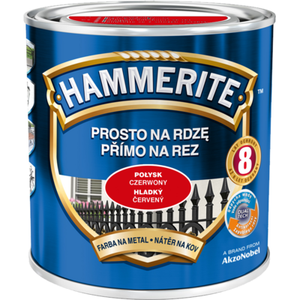 Farba Prosto Na Rdzę Czerwony Połysk 2,5 l Hammerite