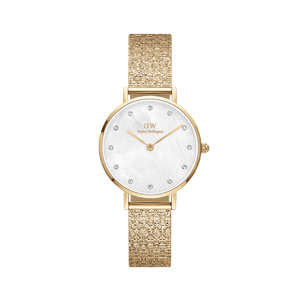Daniel Wellington DW Watch Petite Lumine Pressed Piano White MoP Gold 28mm