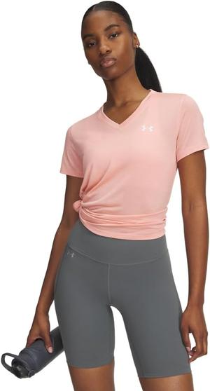 UNDER ARMOUR damska koszulka treningowa Tech SSV Twist różowa (L)
