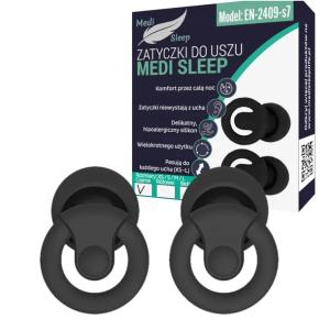 Zatyczki do uszu stopery do spania Medi Sleep rozmiar XS / S / M / L czarne