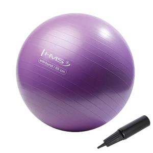 HMS YB02 piłka gimnastyczna fitness z systemem anti-burst 65cm fioletowa (65 cm)