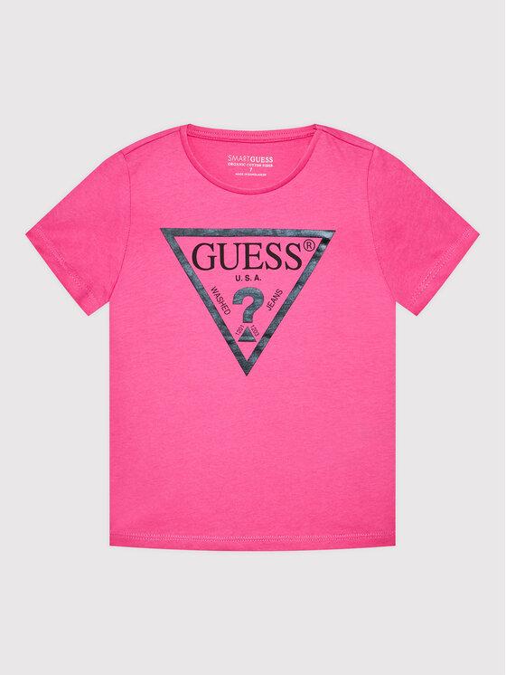 Guess T-Shirt K73I56 K8HM0 Różowy Regular Fit
