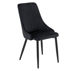 Krzesło tapicerowane DC-2502 | welur | czarny #66 OUTLET