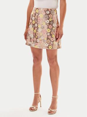 YAS Spódnica mini Lalea 26037763 Złoty Slim Fit