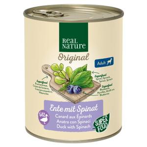 REAL NATURE Superfood Adult Kaczka ze szpinakiem 6x800 g