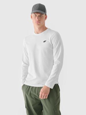 4F Longsleeve koszulka męska bawełniana M375 biała (XXL)