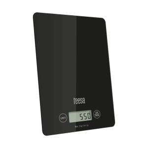 Waga kuchenna elektroniczna szklana domowa czarna Teesa tarowanie 5kg TARA