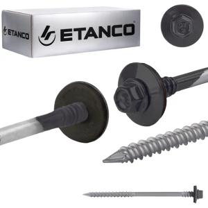 Wkręty do płyty warstwowej 140mm RAL 7016 100s do drewna betonu Etanco GTRW