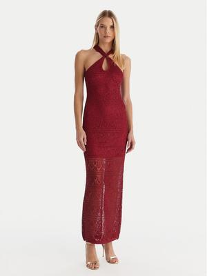 Guess Sukienka dzianinowa W5YK48 Z37G0 Bordowy Slim Fit