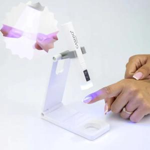 LAMPA UV LED MINI LATARKA UV LED DO PAZNOKCI BEZPRZEWODOWA USB C + HOLDER