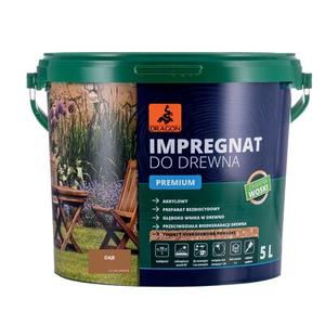 Impregnat akrylowy do drewna PREMIUM 5 l dąb Dragon