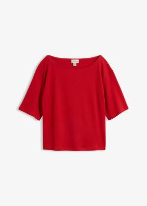 T-shirt z bawełny organicznej o strukturze waflowej