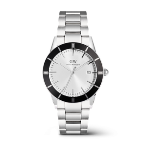 Daniel Wellington DW Watch Iconic Paradigma Link Black Bezel 40mm Silver
