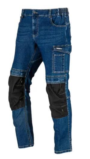 Spodnie robocze jeansowe męskie slim 280g niebieskie Lahti Pro L40550 S