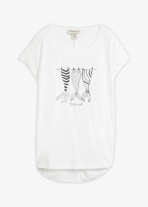 Lekki długi T-shirt z czystej bawełny organicznej
