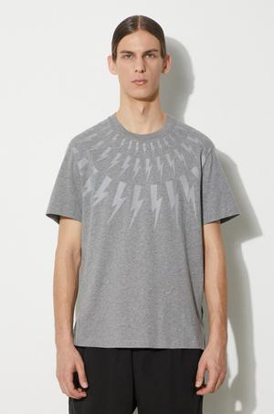 Neil Barrett t-shirt bawełniany Fairisle Thunderbolt Slim