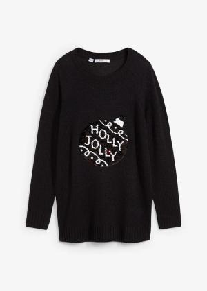 Sweter bożonarodzeniowy z obracanymi cekinami