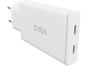 Ładowarka sieciowa SBS 67W GaN 2xUSB-C PD Biały