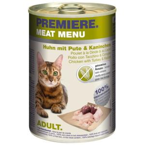 PREMIERE Meat Menu Adult Kurczak, indyk i królik 12x400 g