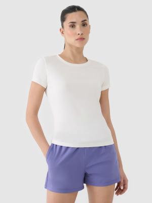 4F koszulka damska t-shirt treningowy 4FRSS25TFTSF1235 biały (XL)