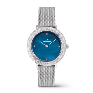 Daniel Wellington DW Watch Crystalline Bezel Sterling Blue 32mm Silver