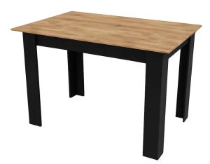 Stół do Jadalni Kuchni Salonu 120x80 Dąb Artisan/Czarny NOWOCZESNY LOFT
