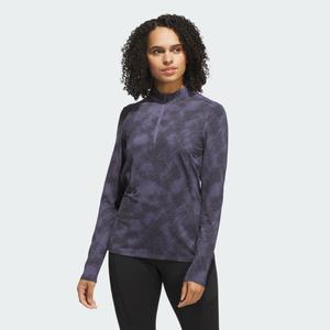 Ultimate365 Printed Quarter-Zip Mock Neck Top