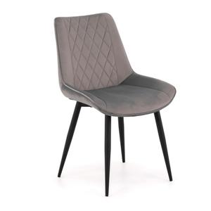 Krzesło tapicerowane DC-6020 | Welur | Szary #20 | Outlet