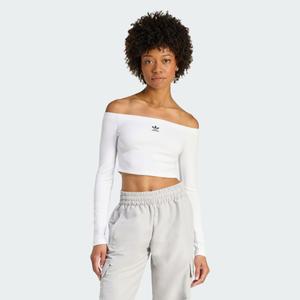KOSZULKA Z DŁUGIM RĘKAWEM ESSENTIALS RIB OFF SHOULDER