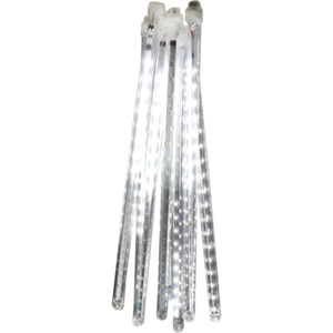 Ozdoba światlna meteory 8 szt. 45 cm 288 LED z efektem płynącego białego światła 220 cm