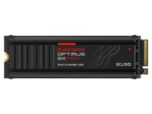 Dysk SSD SANDISK Optimus GX PRO 8100 1TB NVMe M.2 2280 PCIe 5.0 z radiatorem Czarny
