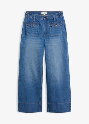 Jeansy wide leg, wysoki stan