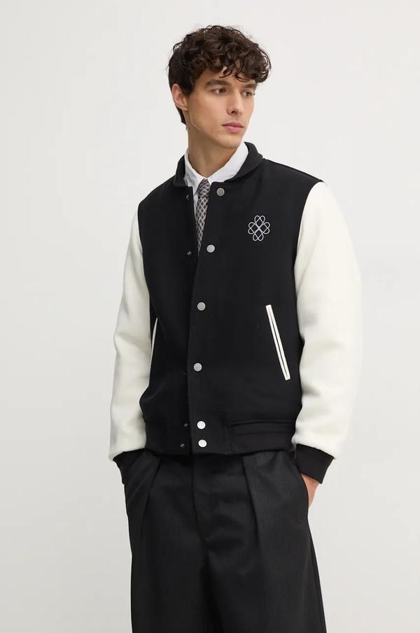 United Colors of Benetton kurtka bomber z domieszką wełny