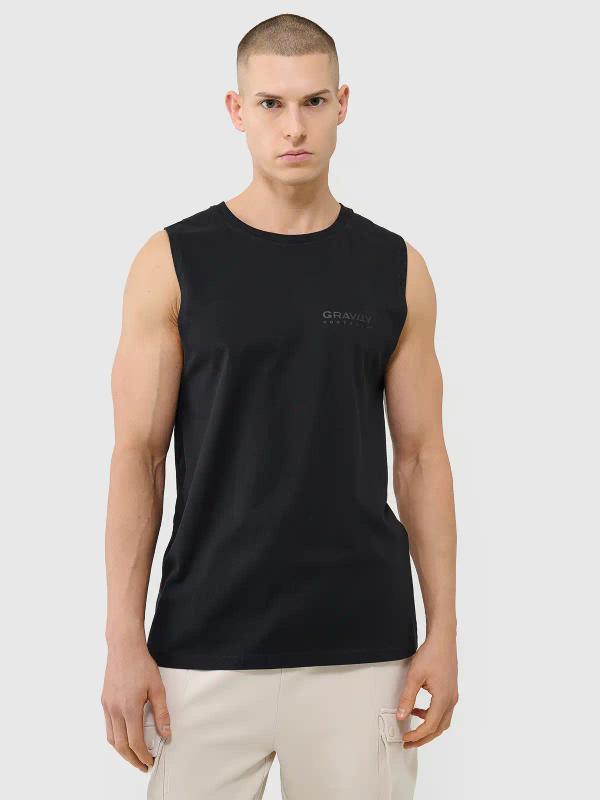 4F bezrękawnik męski koszulka bawełniana 4FWSS25TSLEM128 czarna (XL)