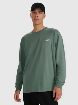 4F koszulka z długim rękawem męska longsleeve 4FWAW25TLONM481 zielona (XL)