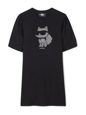 Karl Lagerfeld Kids Sukienka codzienna Z30458 D Czarny Regular Fit